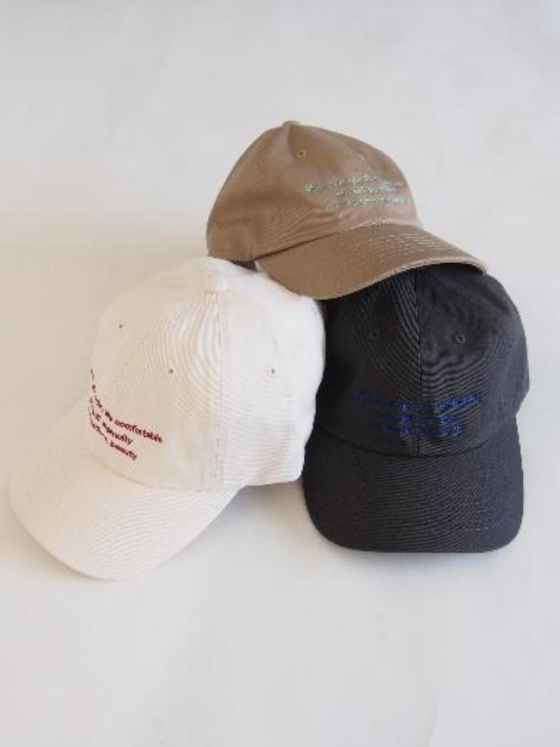 356. Boutique Ordinary / ブティークオーディナリー　Embroidered Logo Cap(アイボリー/ベージュ/グレー)  (BO26-438A)
