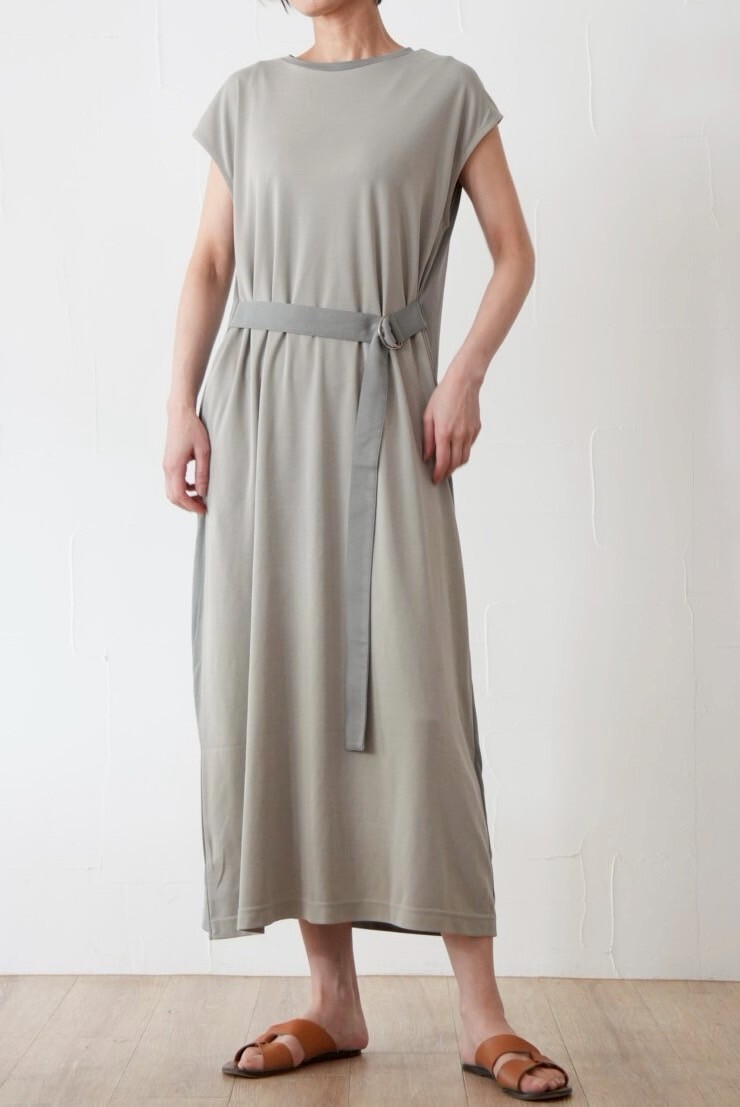 【SALE】91.　Anna Kerry / アンナケリー  カラーブロックワンピース(グリーン系)（No.56252101)