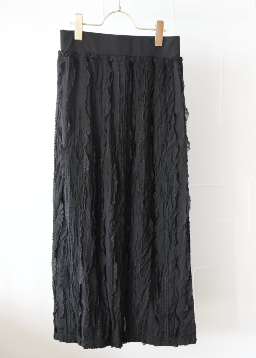 【SALE】18.　PRIORITY /プライオリティ フリルスカート/black（No.P51023SP）