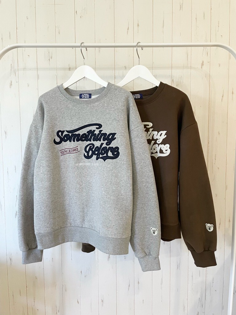 【SALE】369. L'ours Polaire et Bleu(ルスポレイル&ブルー) Something Beforeスウェット(gray/brown)(25319119)