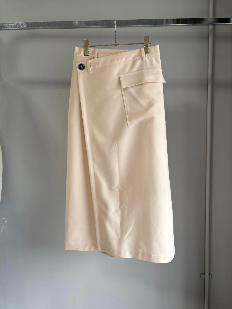 【8月入荷次第お届けのご予約】528.MARGAUX VINTAGE / マルゴー　ラップスカート(アイボリー/レッド/ブラック)　MG SK-26101-A