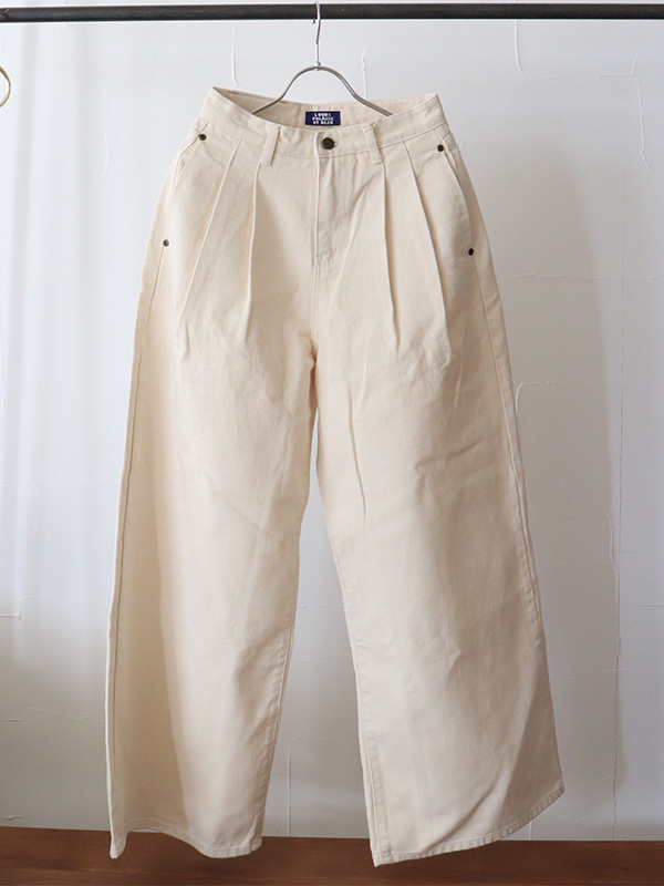 【SALE】L'ours Polaire et Bleu(ルスポレイル&ブルー)  IVORYデニムワイドパンツ