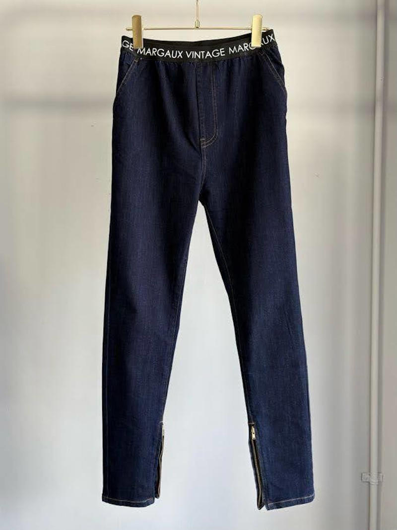 【7月入荷次第お届けのご予約】519.MARGAUX VINTAGE / マルゴー　ワンウォッシュデニムスリムパンツ(インディゴ)　MG PT-26083-A
