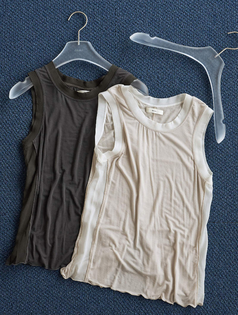 anuke（アンヌーク） Bicolor Tank Top