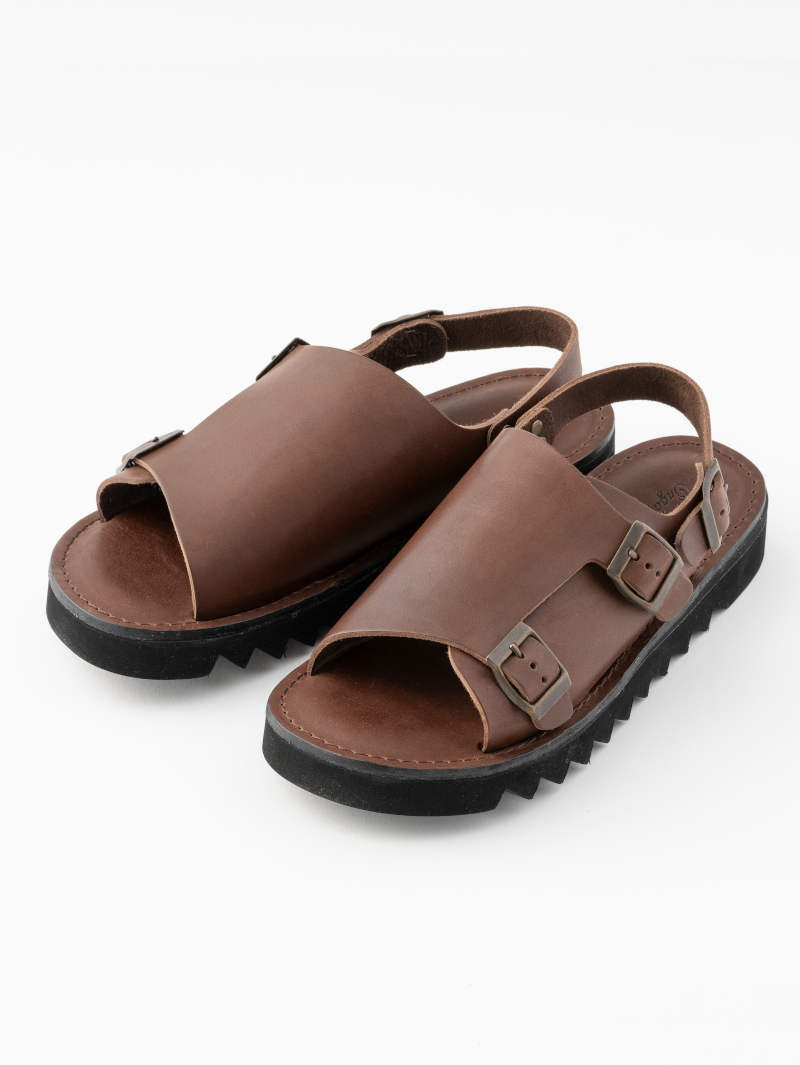 【SALE】organic handloom(オーガニックハンドルーム) サンダル SIENA  (Dark Brown/Silver) OH029208 OH029902