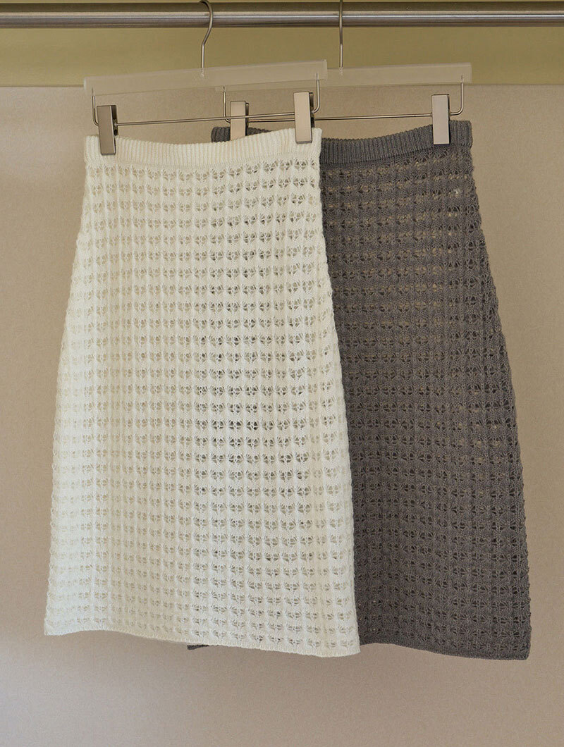 【8月上旬入荷のご予約】anuke（アンヌーク） Pattern Knit Skirt