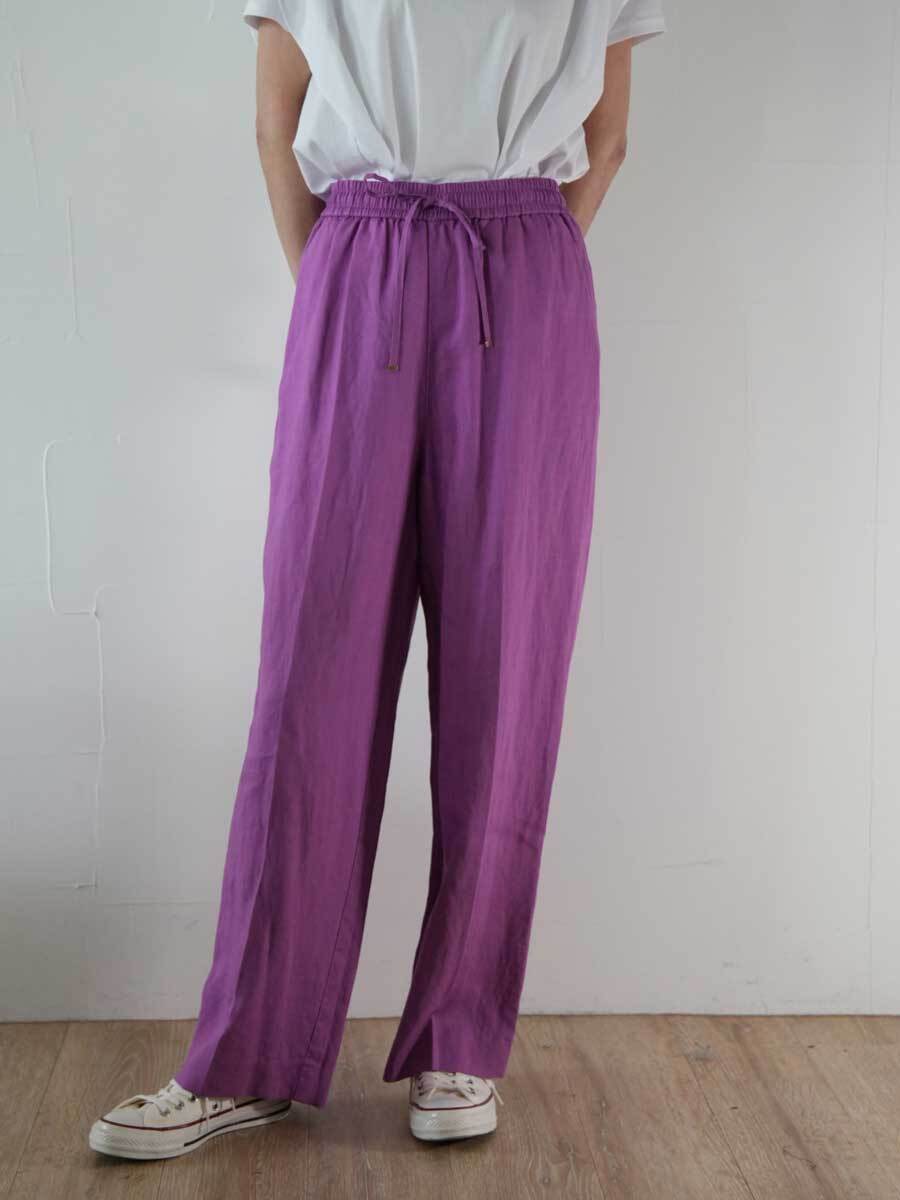 【SALE】417. passione パシオーネ　リヨセルウエストゴムパンツ（パープル/ブルー/ネイビー） 26604