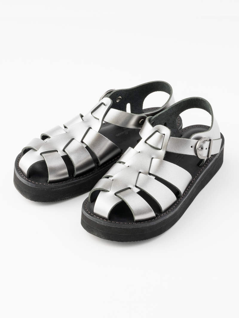 【SALE】organic handloom(オーガニックハンドルーム) サンダル GURKHA PLATFORM  Silver OH023902