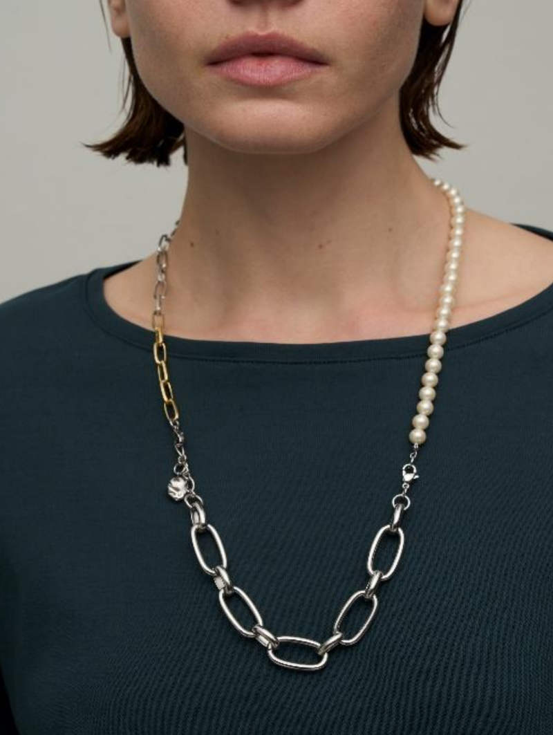 494. WYTE / ワイト 3way Chain&Pearl Necklace チェーン&パールネックレス(ゴールド/シルバー)  (R2-90090)