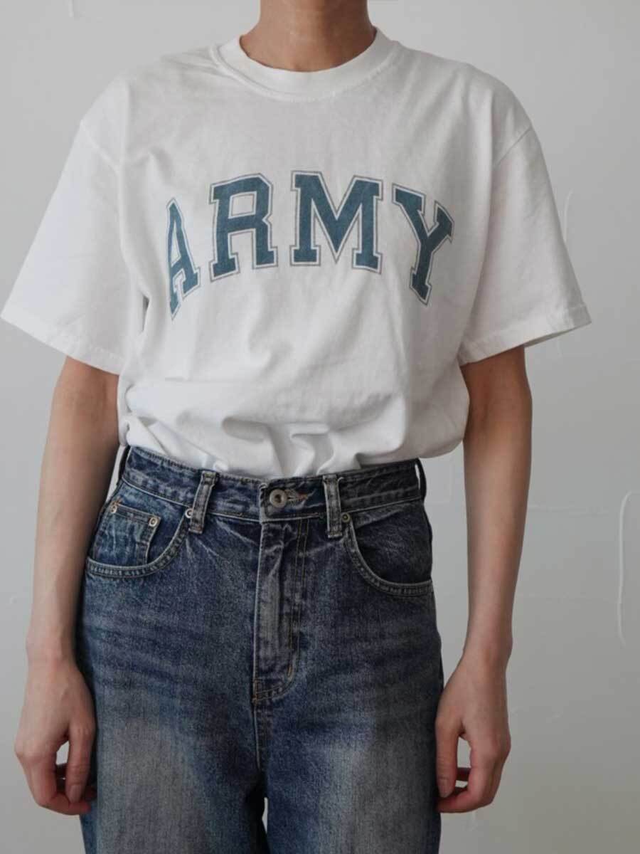 【SALE】383. jonbull TOP KHAKI トップカーキ / ピグメントARMY Tシャツ Sサイズ  (TK262C01)