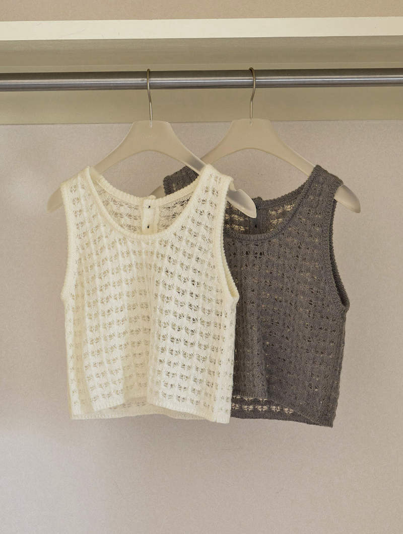 【8月上旬入荷のご予約】anuke（アンヌーク） Pattern Knit Tanktop