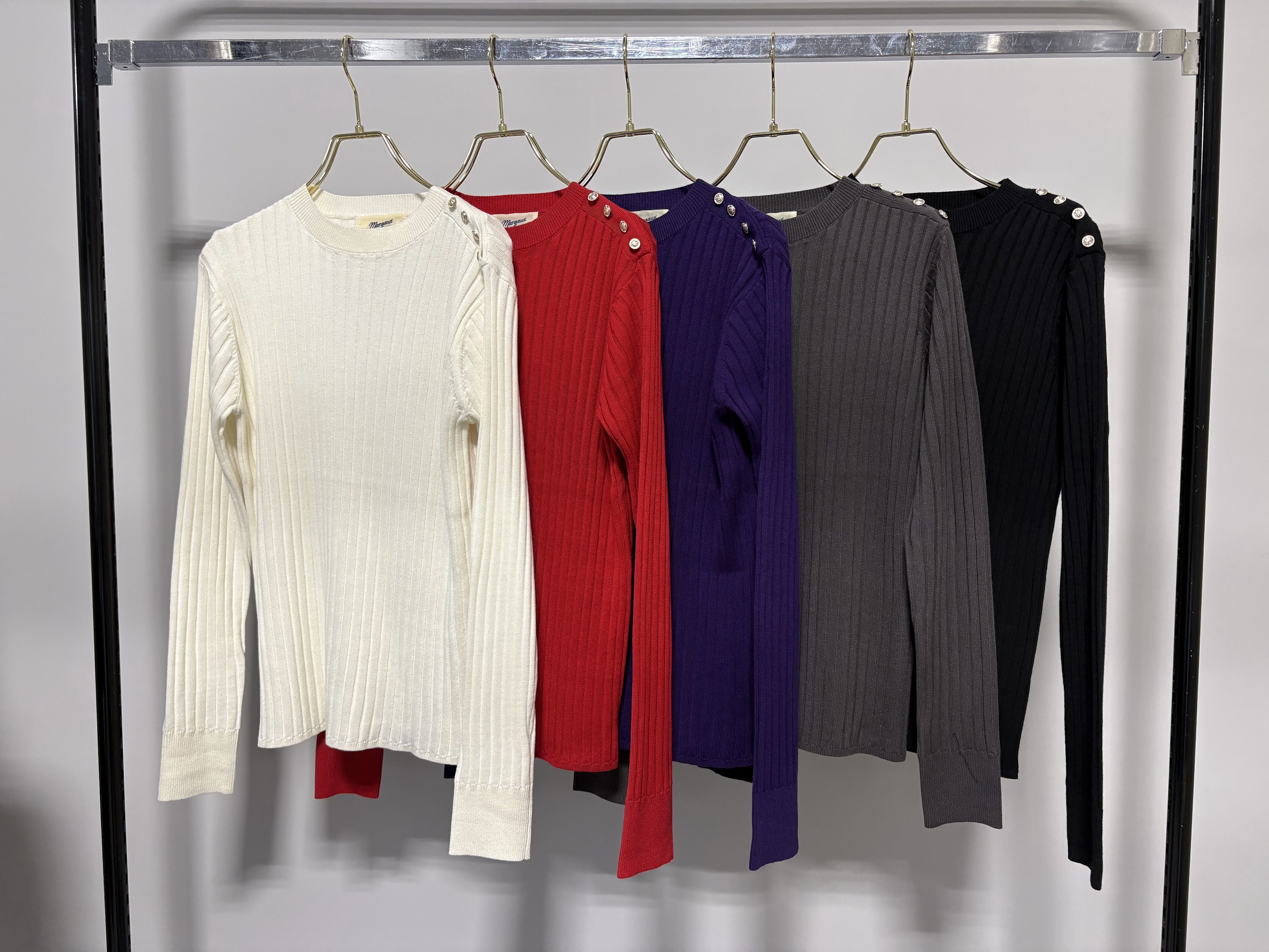【10/上旬〜下旬入荷次第お届けのご予約】 MARGAUX VINTAGE/マルゴーヴィンテージ リブニットPO