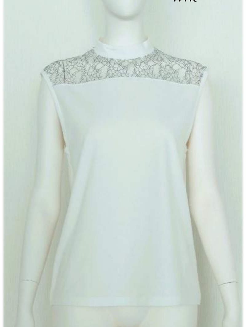 【SALE】433. Boutique Ordinary / ブティークオーディナリー　Lace Switch Sleeveless Pullover (ホワイト／ブラック)  (BO26-504T)
