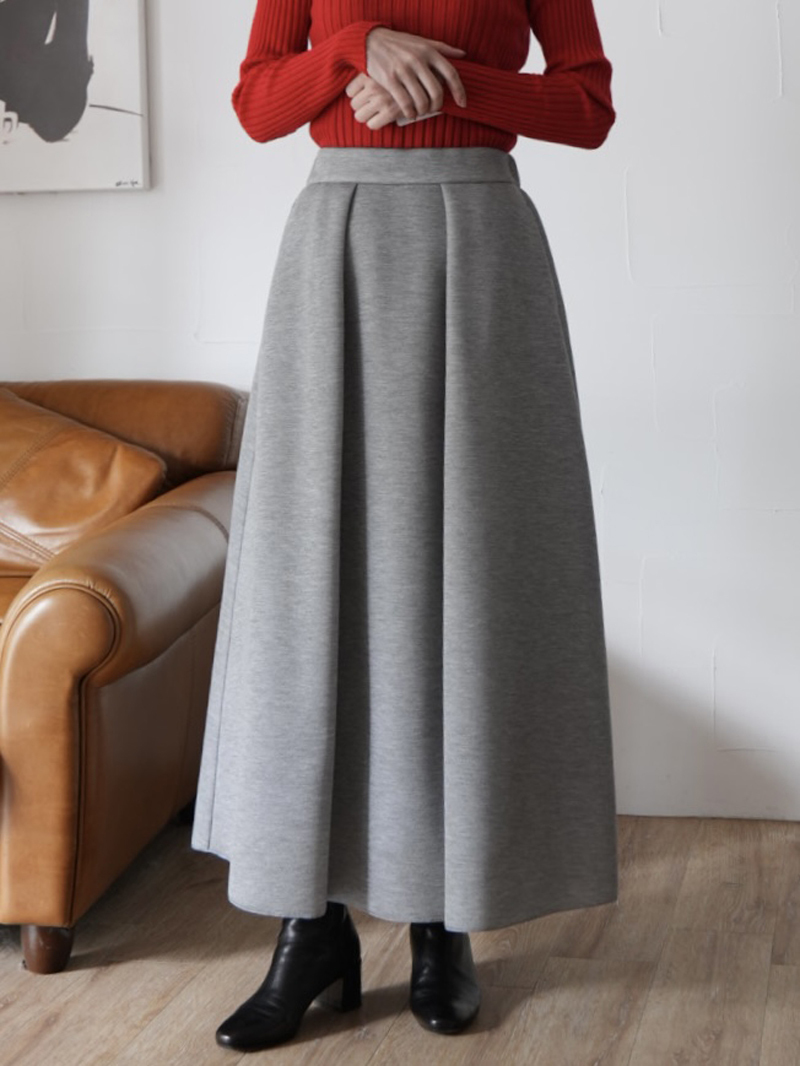 【SALE】286 passione パシオーネ ボンディングスカート(gray/charcoal) (46607)