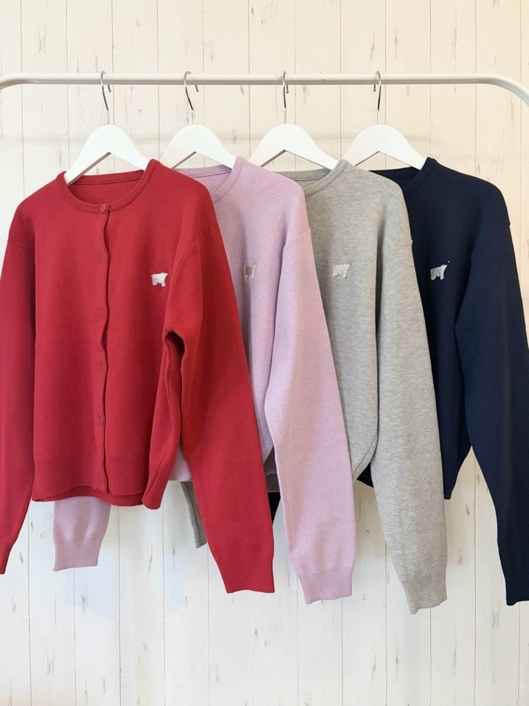 【10/下旬〜11/上旬入荷次第お届けのご予約】 L'ours Polaire et Bleu/ルスポレール&ブリュ イタリーコットンベーシックカーディガン 26318122