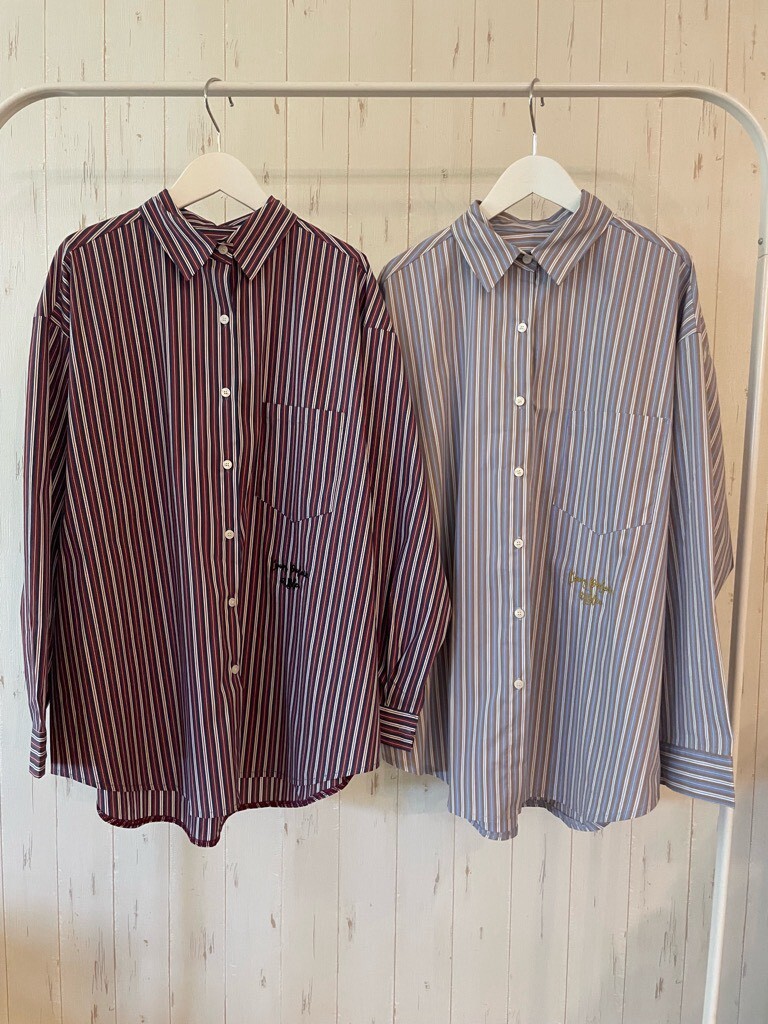 【10/下旬〜11/上旬入荷次第お届けのご予約】 L'ours Polaire et Bleu/ルスポレール&ブリュ マルチストライプシャツ 26317115