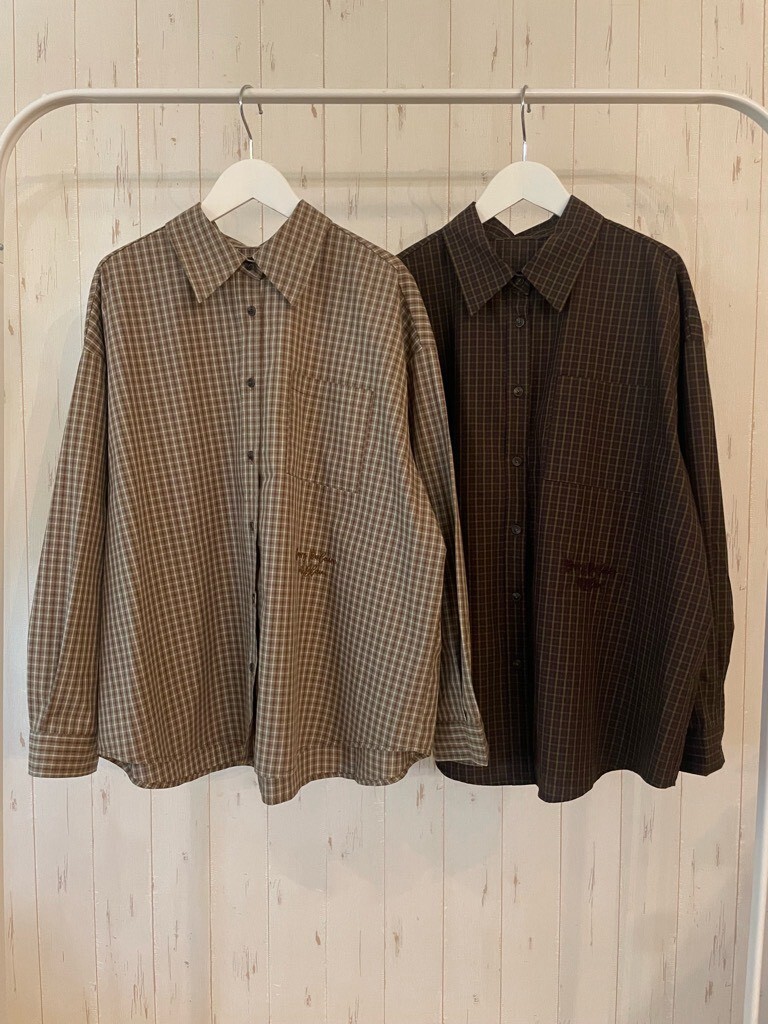 【10/下旬〜11/上旬入荷次第お届けのご予約】 L'ours Polaire et Bleu/ルスポレール&ブリュ マイクロチェックシャツ 26317114